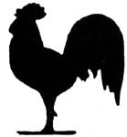 Large Steel Rooster Cockerel Weathervane or Sign Profile - Laser cut